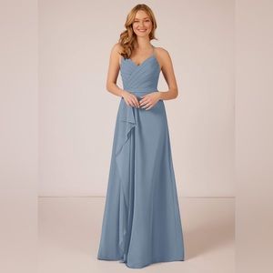 Azazie Dawn gown- dusty blue